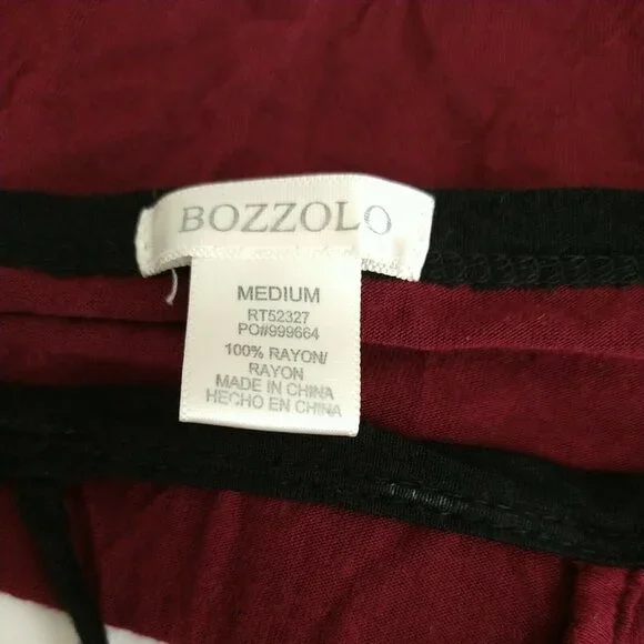 Bozzolo Shirt T-shirt Knit Top V-neck Women Size M - Picture 4 of 5